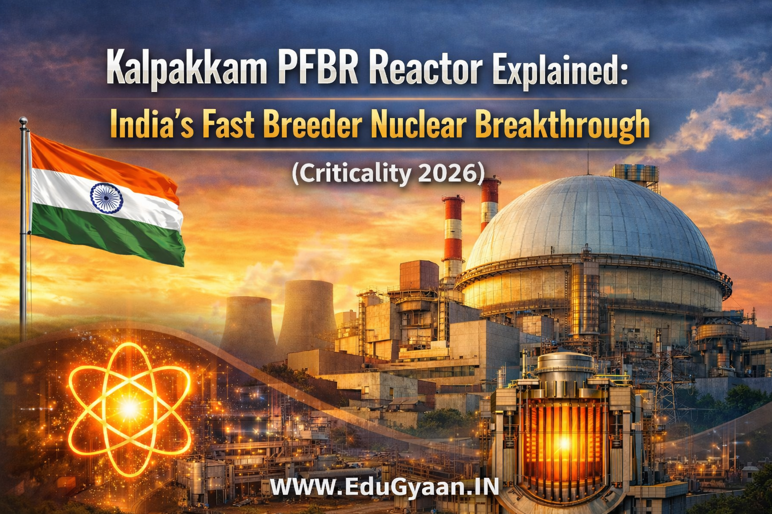 Kalpakkam PFBR Reactor India Fast Breeder Nuclear Reactor 2026 Tamil Nadu nuclear plant